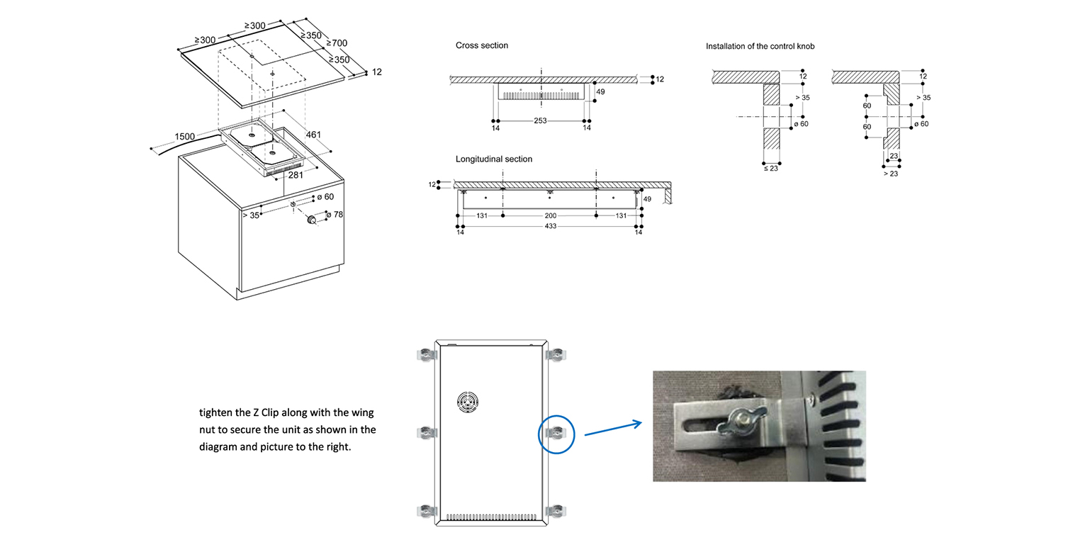 2-area In-stone module's installation guide.