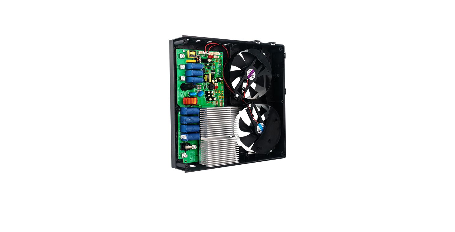 Front view of the half bridge basic series induction generator.